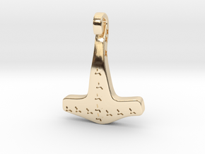 Hammer Pendant from Spilsby, Lincolnshire in 14k Gold Plated Brass