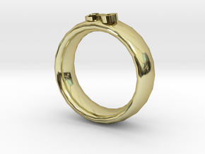 Double Fish Ring in 18k Gold Plated Brass