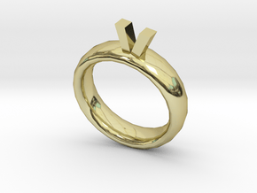 Golden Bull Ring in 18k Gold Plated Brass