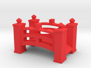 Cross The Bridge in Red Processed Versatile Plastic