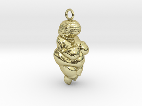 The Venus of Willendorf Pendant in 18k Gold Plated Brass