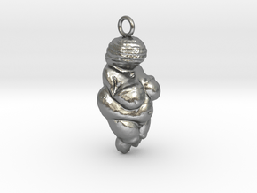 The Venus of Willendorf Pendant in Natural Silver