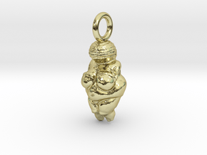 The_Venus_of_Willendorf_Pendant_B in 18k Gold Plated Brass