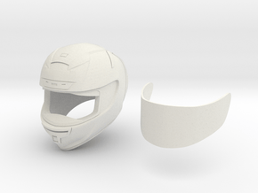 Type Sh motorcycle helmet - 1/4 in White Natural Versatile Plastic