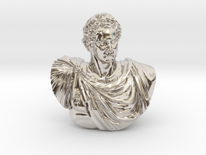 George Washington bust 1:10 in Rhodium Plated Brass