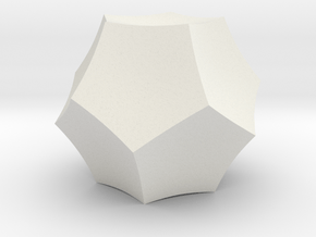 Hyperbolic Dodecahedron in White Natural Versatile Plastic