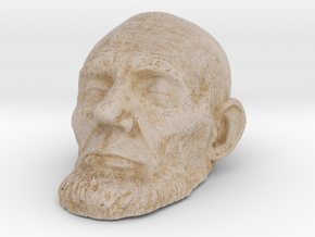 Abraham Lincoln Life Mask in Natural Full Color Sandstone: Small
