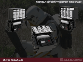 Artillery Stormtrooper Backpack 3.75 scale in Tan Fine Detail Plastic