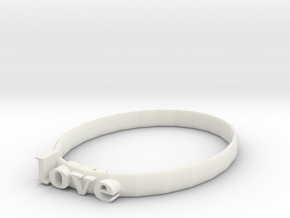  wristband in White Natural Versatile Plastic: Medium