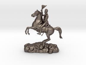 Andrew Jackson sculpture 1:6 in Polished Bronzed-Silver Steel