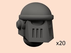 28mm Astrowarrior M2 helmets in Smoothest Fine Detail Plastic