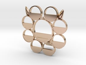 Rabbit-photo frame in 14k Rose Gold Plated Brass