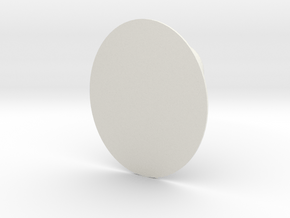 Mouse Pad in White Natural Versatile Plastic