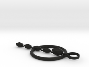 key ring in Black Premium Versatile Plastic
