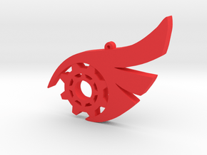 Cloqwork Emblem Pendant in Red Processed Versatile Plastic: Small