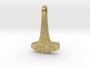 Hammer Pendant from Humberside Leconfield in Natural Brass