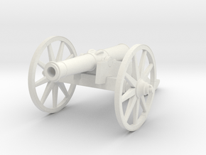 French cannon (1812) in White Natural Versatile Plastic: 1:60.96