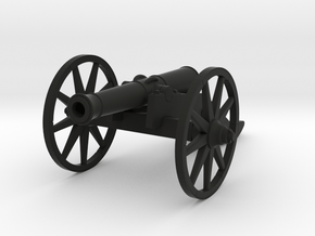French cannon (1812) in Black Premium Versatile Plastic: 1:60.96