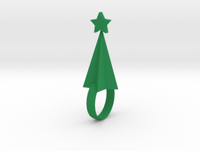 Christmas Tree Ring in Green Processed Versatile Plastic