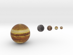 Jupiter And Moons With Display Holes in Natural Full Color Sandstone