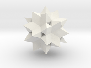 Great Icosahemidodecahedron - Variant 02 in White Natural Versatile Plastic