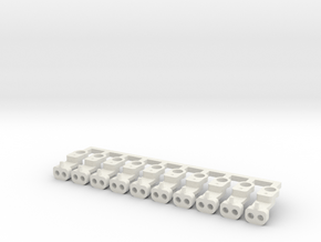 Magno-Electro Couplings for Tillig (Short x10) in White Natural Versatile Plastic