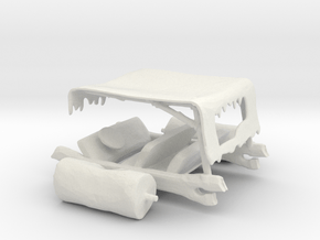 1/43 Scale Flintstone Car in White Natural Versatile Plastic