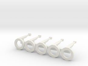Swiss arms kwc uzi - hopup lever set 5x in White Natural Versatile Plastic