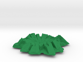 Razor Crest Crater Miniature Scenery in Green Processed Versatile Plastic