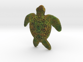 Full Colour Turtle Pendant in Full Color Sandstone