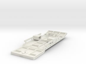 2-Achs Tieflader Rahmen / 2-axle low bed frame in White Natural Versatile Plastic