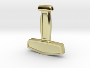 Þórshamar - Thor's hammer in 18k Gold Plated Brass