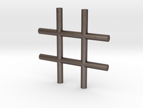 hashtag ring in Polished Bronzed-Silver Steel: 3 / 44