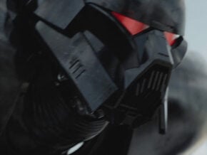 Mandalorian/Dark trooper,shooting,Legion scale in Tan Fine Detail Plastic