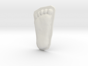Bigfoot Footprint Cast 1/3 Scale in White Natural Versatile Plastic