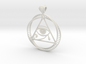 Eye of Ra DNA pendant in White Natural Versatile Plastic