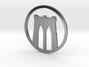 Brooklyn Bridge pendant in Polished Silver