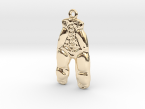 College Football Gold Pants Rivaly Pendant - Blank in 14k Gold Plated Brass