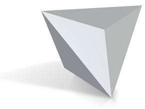 Triakis Tetrahedron - 1 Inch - Catalan Solids in Tan Fine Detail Plastic