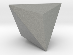 Triakis Tetrahedron - 1 Inch - Rounded V1 in Gray PA12