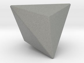 Triakis Tetrahedron - 1 Inch - Rounded V2 in Gray PA12