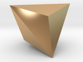 Triakis Tetrahedron - 10mm in Polished Bronze