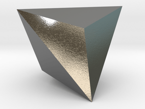 Triakis Tetrahedron - 10mm in Polished Silver