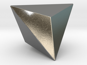Triakis Tetrahedron - 10mm - Rounded V1 in Polished Silver
