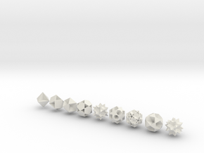 Versi Regular Polyhedra - Thicken in White Natural Versatile Plastic