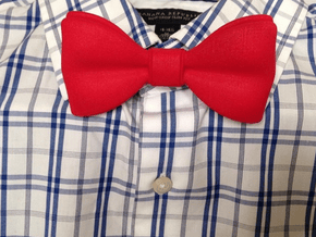 3D Printed Bow Tie in Red Processed Versatile Plastic