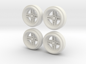 Targa rims 15.6mm narrow x4 in White Natural Versatile Plastic