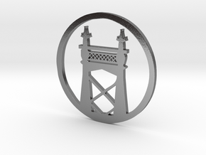 Queensboro Bridge pendant in Polished Silver