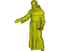 1/18 scale Catholic priest monk figure A in Tan Fine Detail Plastic