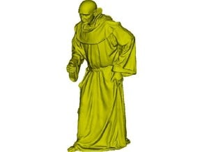 1/18 scale Catholic priest monk figure B in Smooth Fine Detail Plastic